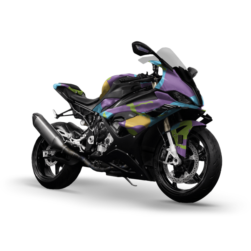 Jumbo Ragged Carnival Camo Sports Bike Vinyl Wrap