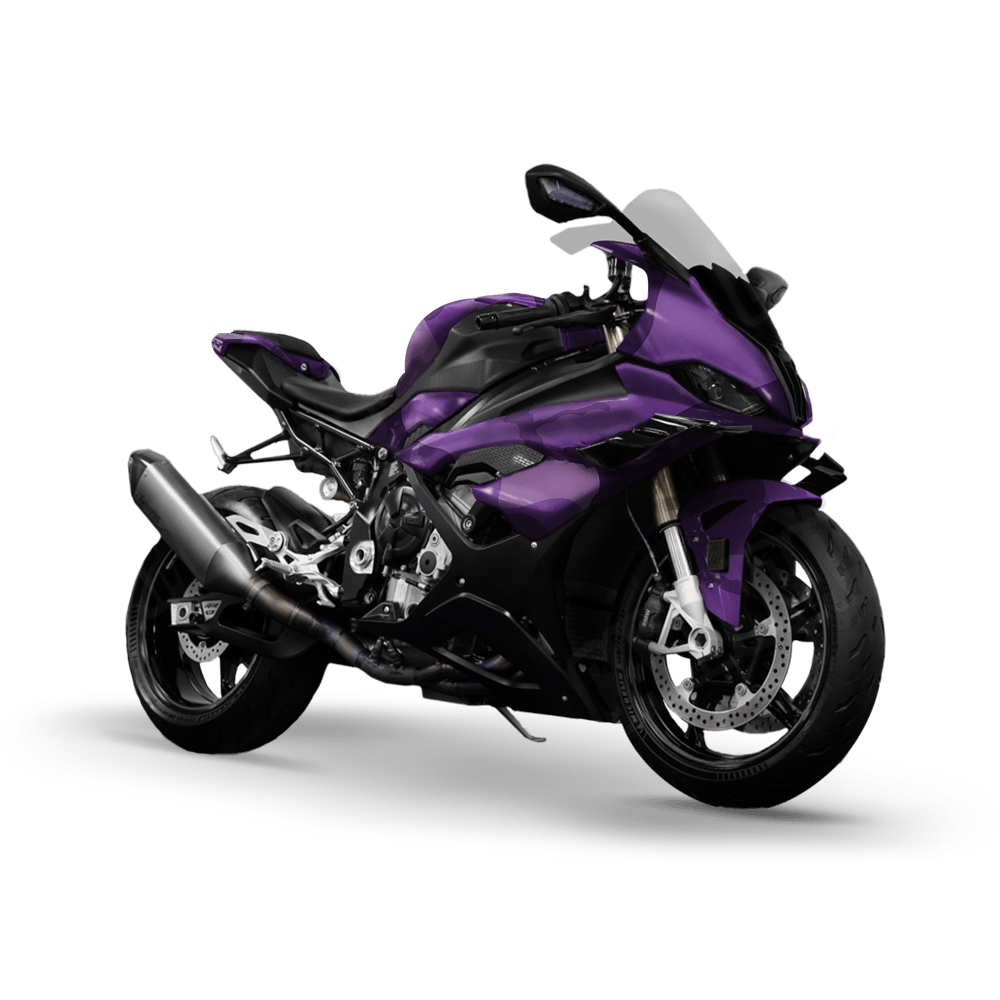 Jumbo Ragged Elite Purple Camo Sports Bike Vinyl Wrap