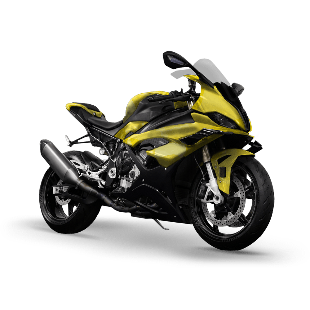 Jumbo Ragged Elite Yellow Camo Sports Bike Vinyl Wrap