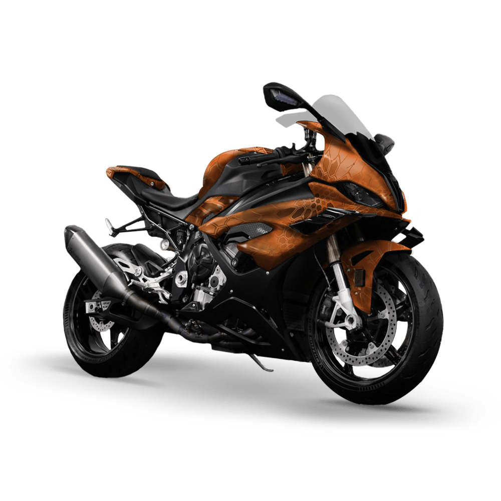 Kryptek Orange Camo Sports Bike Vinyl Wrap