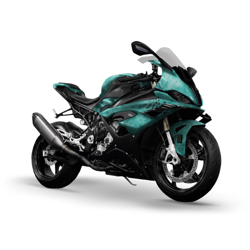 Kryptek Tiffany Blue Camo Sports Bike Vinyl Wrap