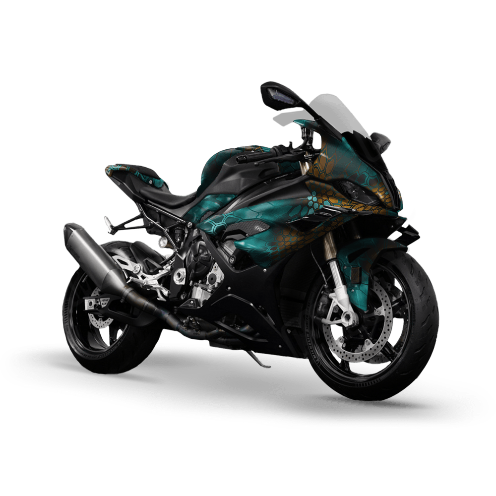 Kryptek Turquoise Camo Sports Bike Vinyl Wrap