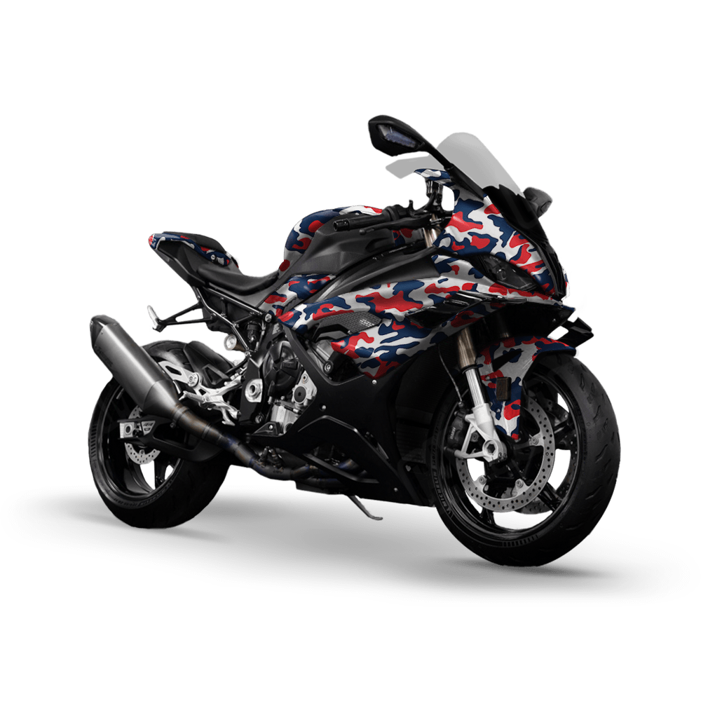 Large Classic America Camo Sports Bike Vinyl Wrap