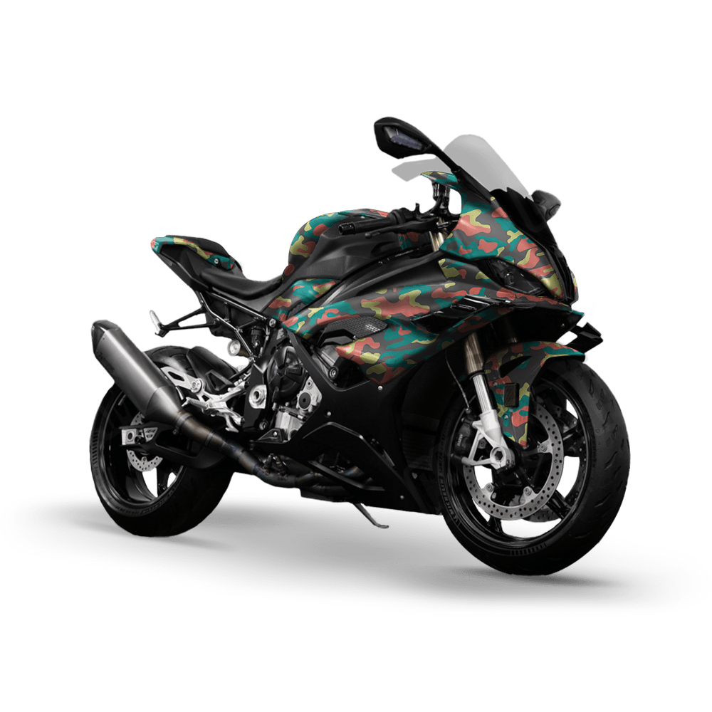 Large Classic Fiesta Camo Sports Bike Vinyl Wrap