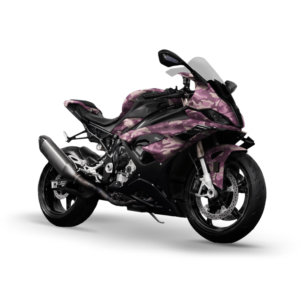 Large Classic Floral Camo Sports Bike Vinyl Wrap