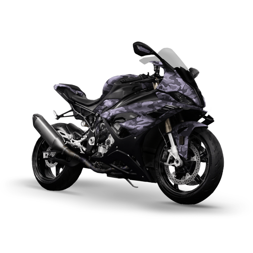 Large Classic Lilac Camo Sports Bike Vinyl Wrap