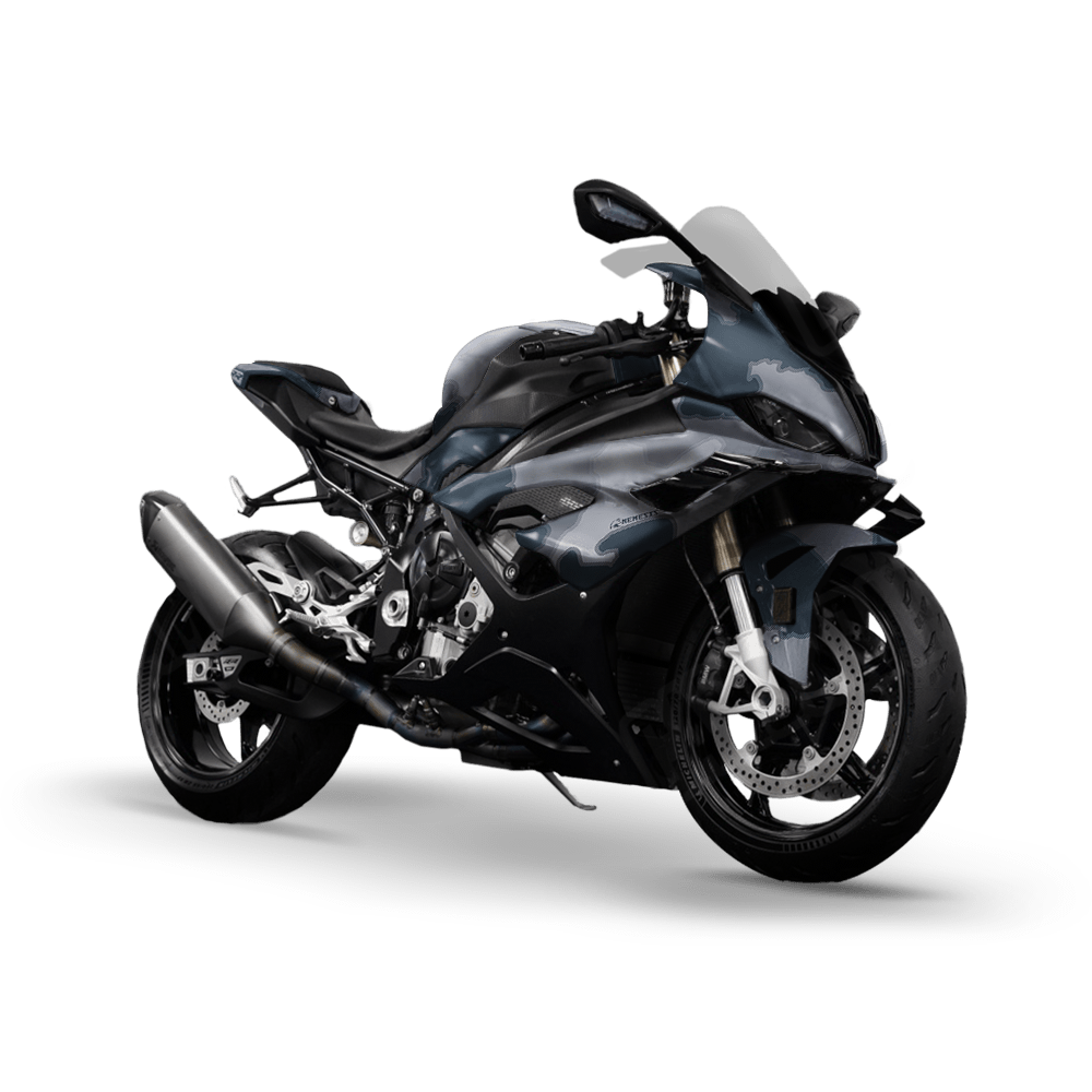 Large Nemesis Night Ops Camo Sports Bike Vinyl Wrap