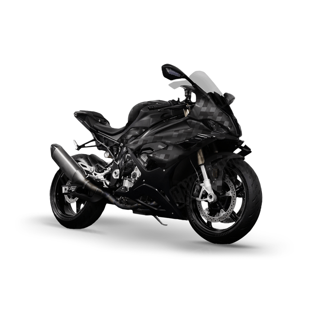Pixel Elite Black Sports Bike Wraps