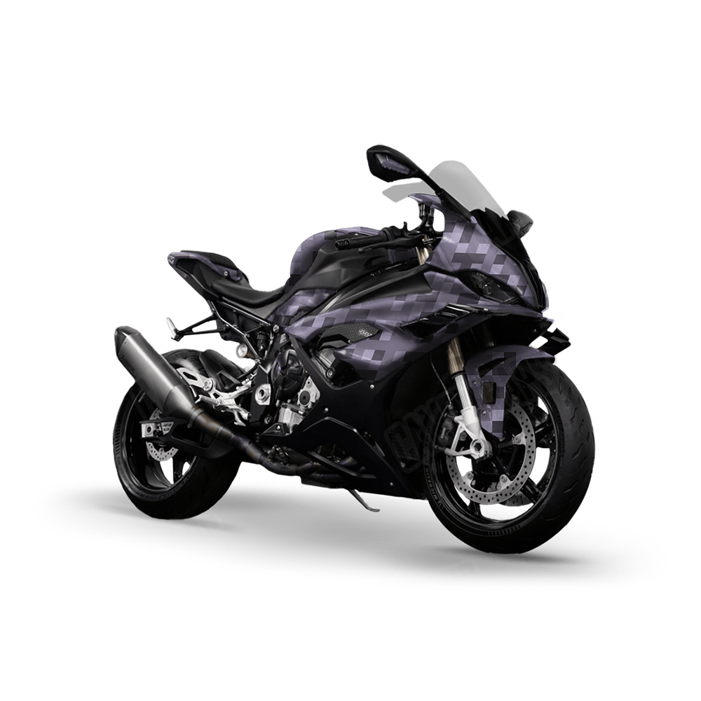 Pixel Lilac Sports Bike Wraps