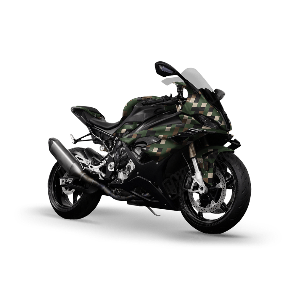 Pixel Woodland Sports Bike Wraps