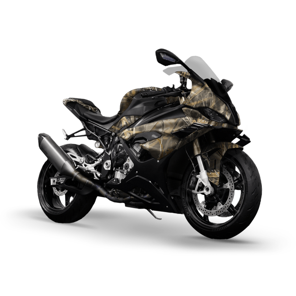 Nature Dry Grassland Camo Sports Bike Vinyl Wrap