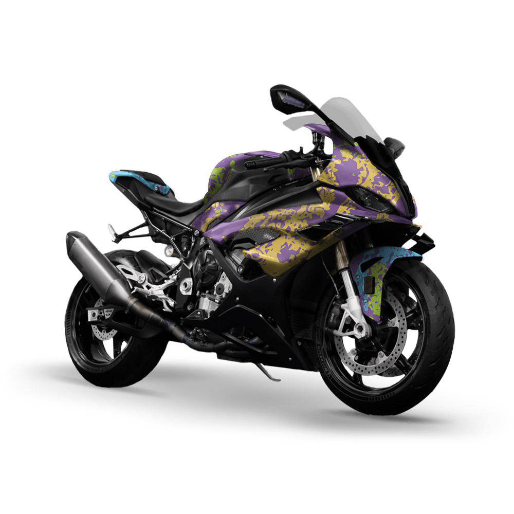 Pasted Carnival Camo Sports Bike Vinyl Wrap