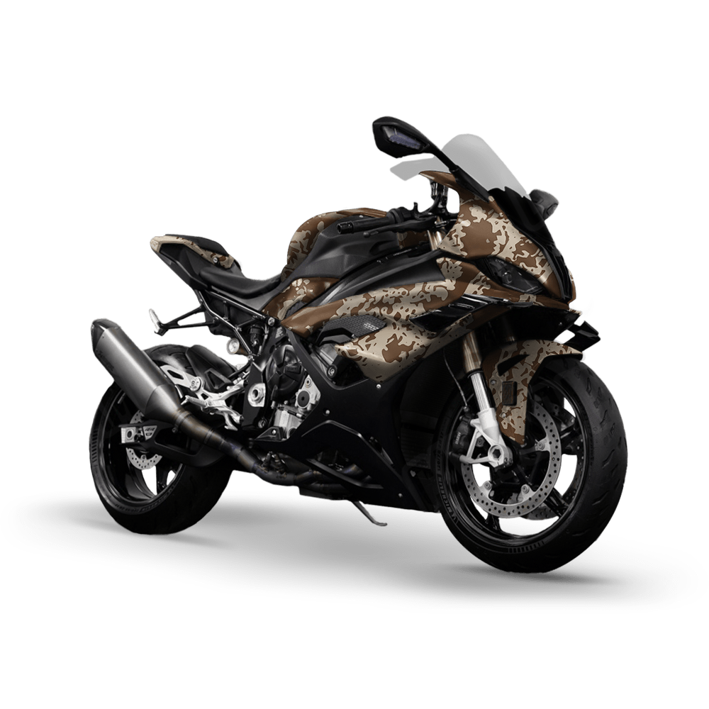 Pasted Desert Camo Sports Bike Vinyl Wrap