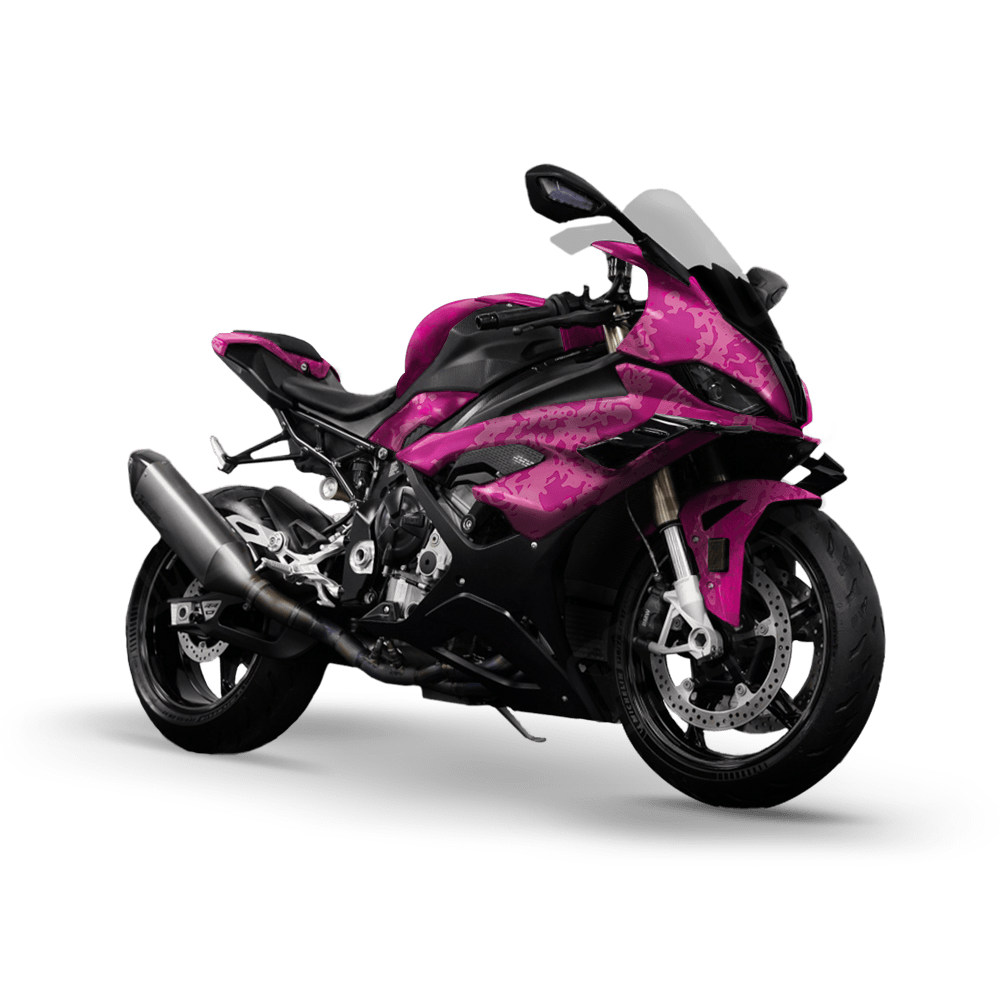Pasted Elite Magenta Camo Sports Bike Vinyl Wrap