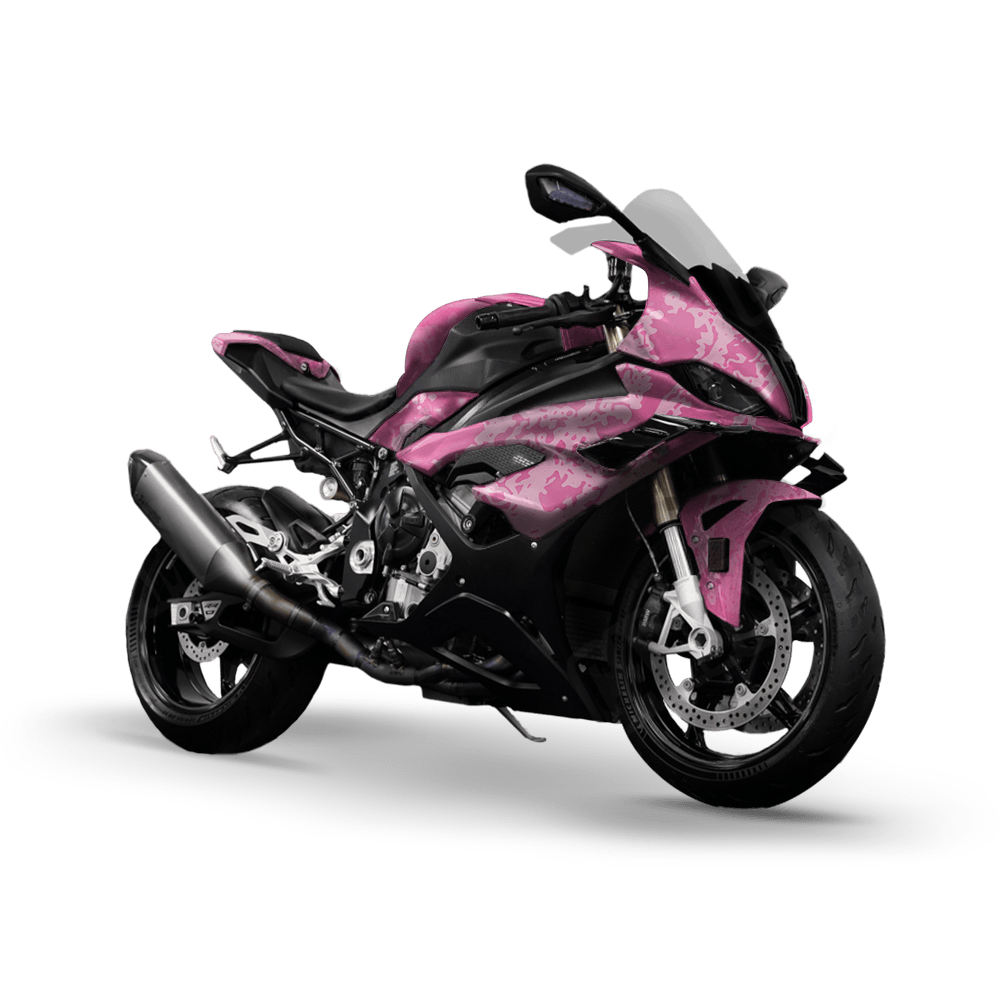 Pasted Elite Pink Camo Sports Bike Vinyl Wrap