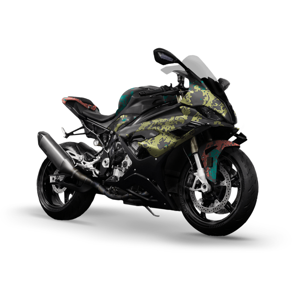 Pasted Fiesta Camo Sports Bike Vinyl Wrap