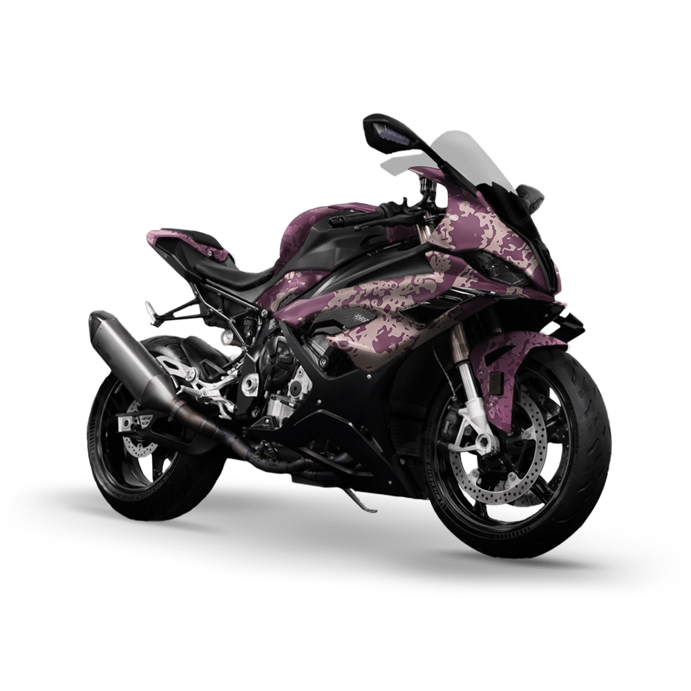 Pasted Floral Camo Sports Bike Vinyl Wrap