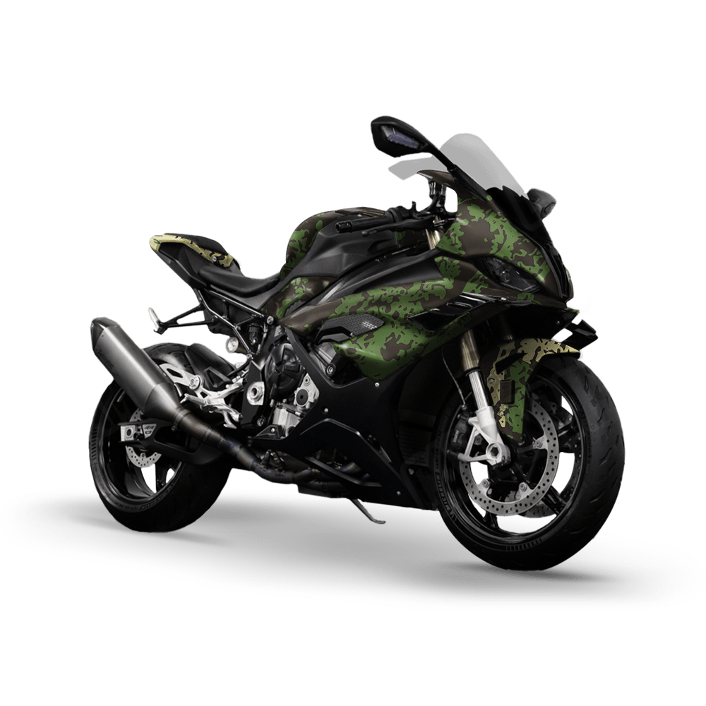 Pasted Jungle Camo Sports Bike Vinyl Wrap