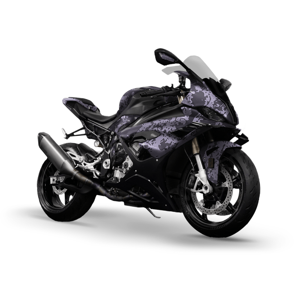 Pasted Lilac Camo Sports Bike Vinyl Wrap