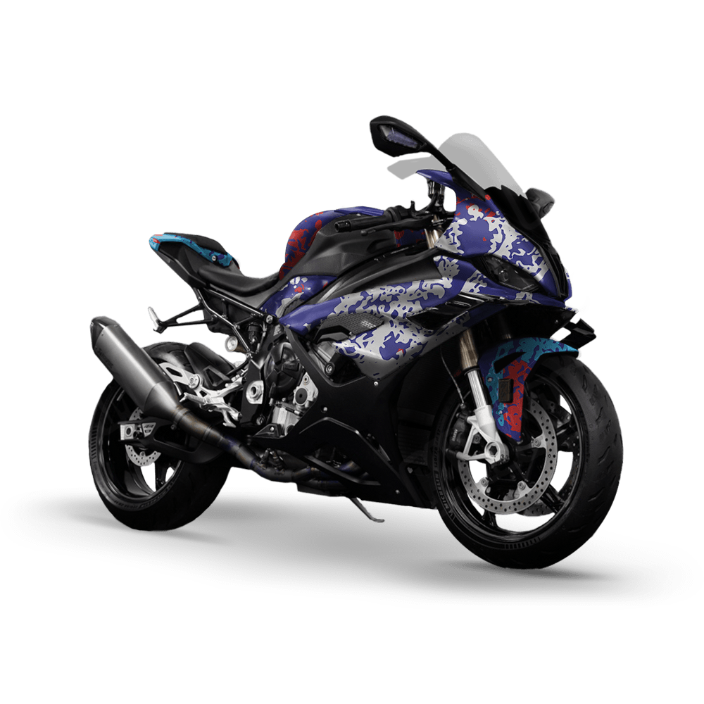 Pasted M Series Camo Sports Bike Vinyl Wrap
