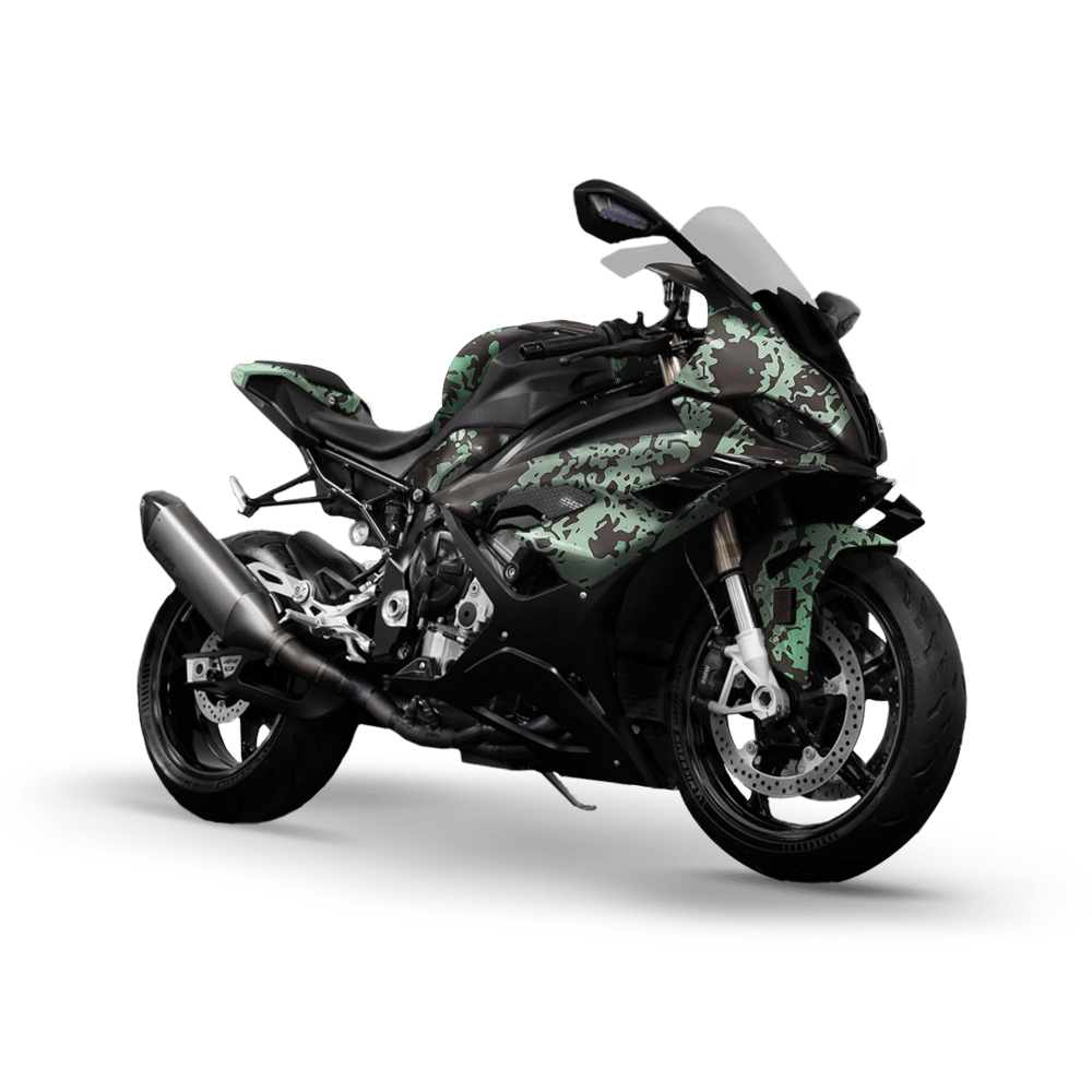 Pasted Mint Chocolate Chip Camo Sports Bike Vinyl Wrap