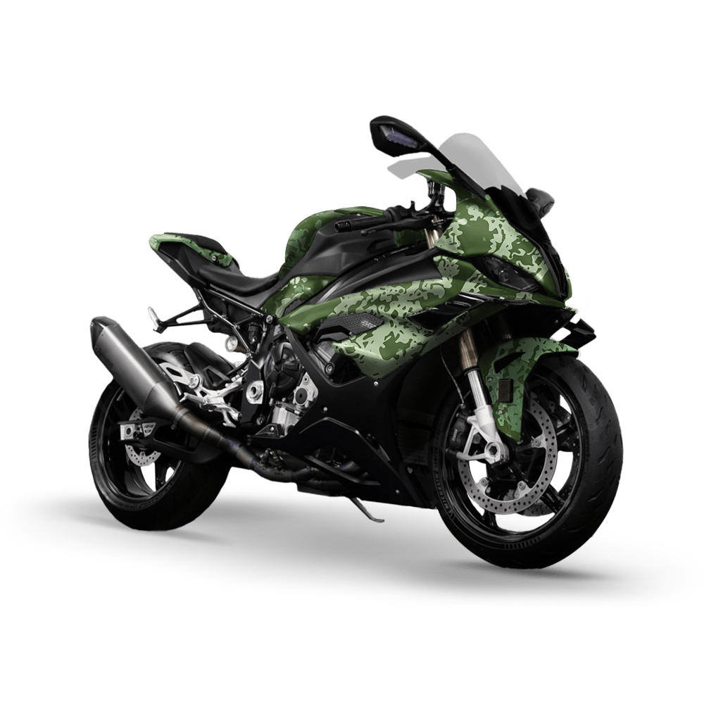 Pasted Pistachio Camo Sports Bike Vinyl Wrap