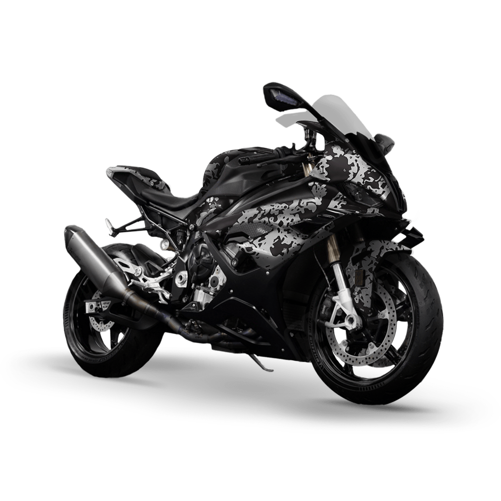 Pasted Urban Night Camo Sports Bike Vinyl Wrap