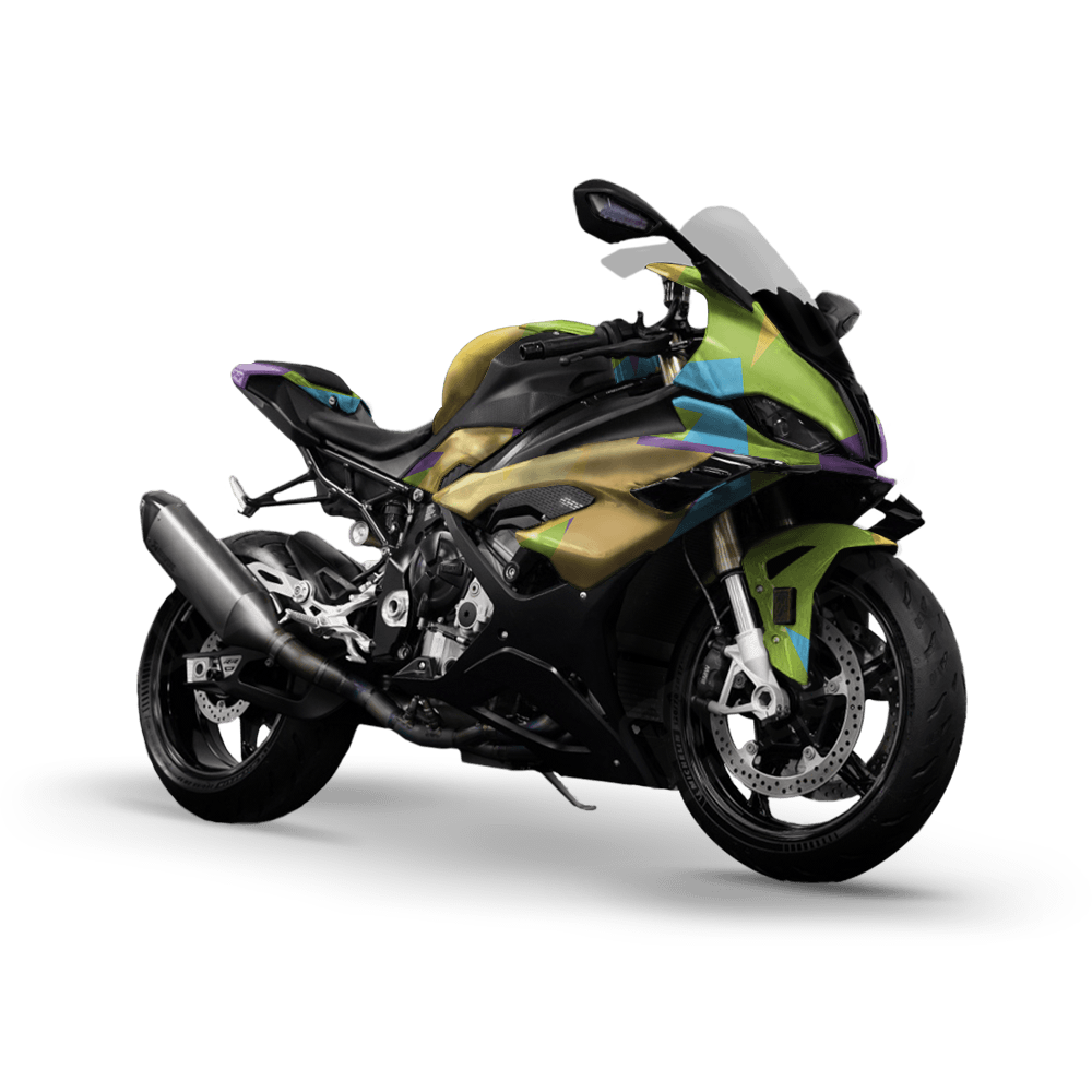 Shattered Carnival Camo Sports Bike Vinyl Wrap