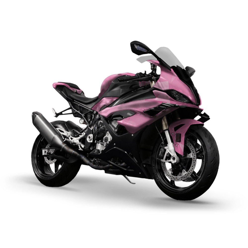 Shattered Elite Pink Camo Sports Bike Vinyl Wrap