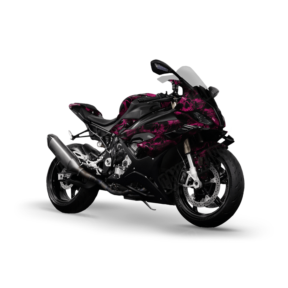 Skull Magenta Sports Bike Wraps