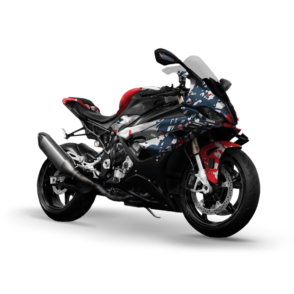 Tire Splatter America Camo Sports Bike Vinyl Wrap