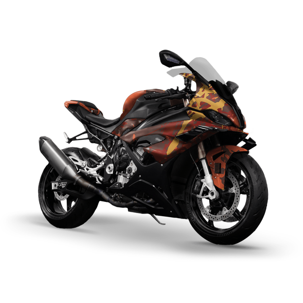 Tire Splatter Autumn Camo Sports Bike Vinyl Wrap