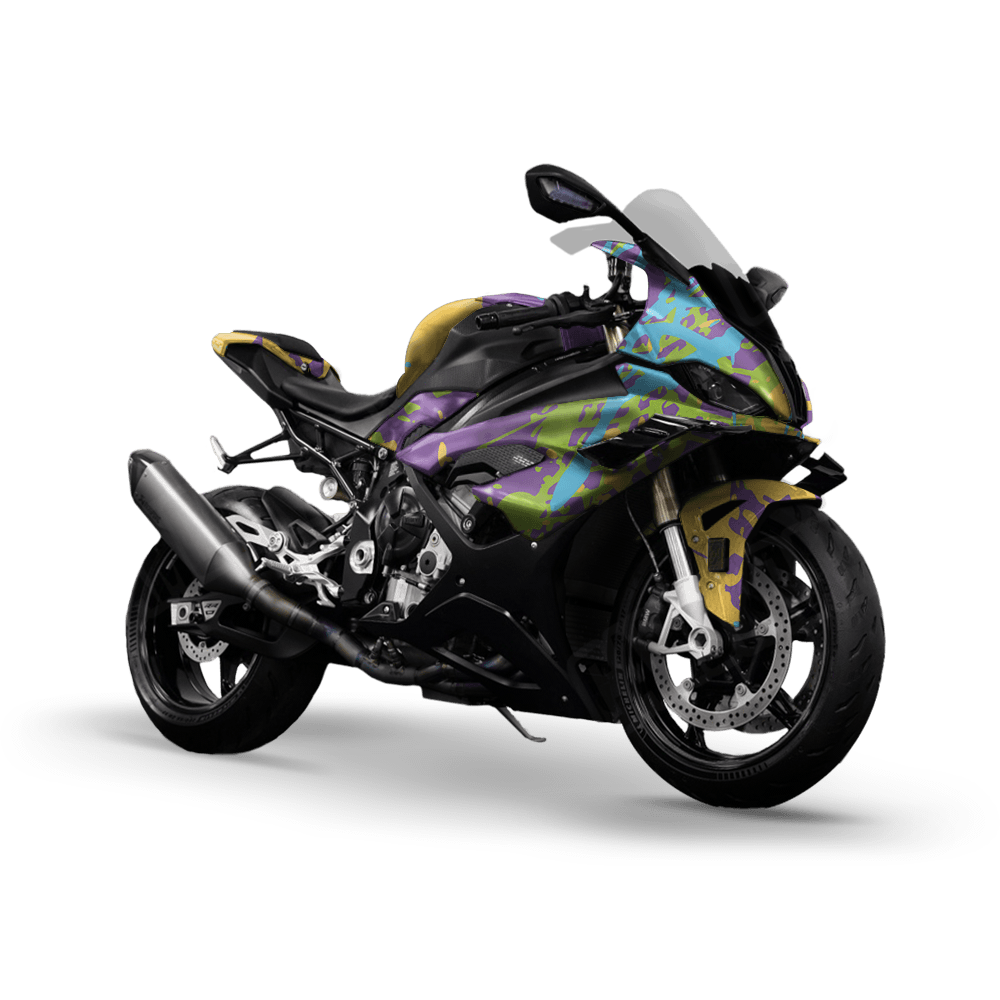 Tire Splatter Carnival Camo Sports Bike Vinyl Wrap