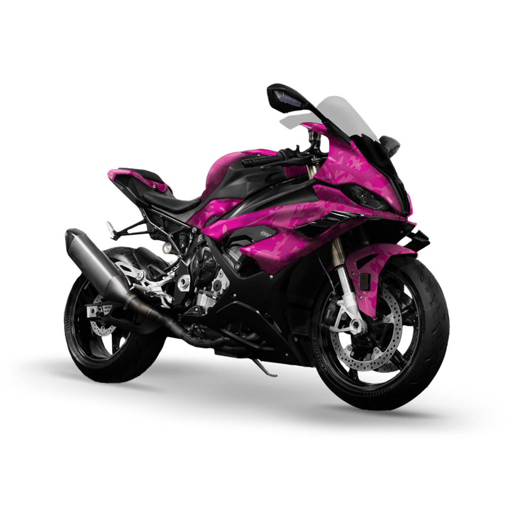 Tire Splatter Elite Magenta Camo Sports Bike Vinyl Wrap