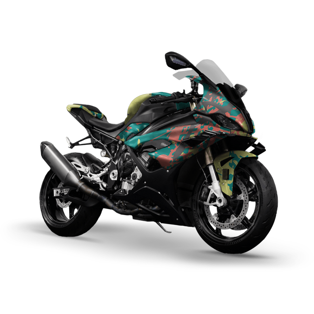 Tire Splatter Fiesta Camo Sports Bike Vinyl Wrap