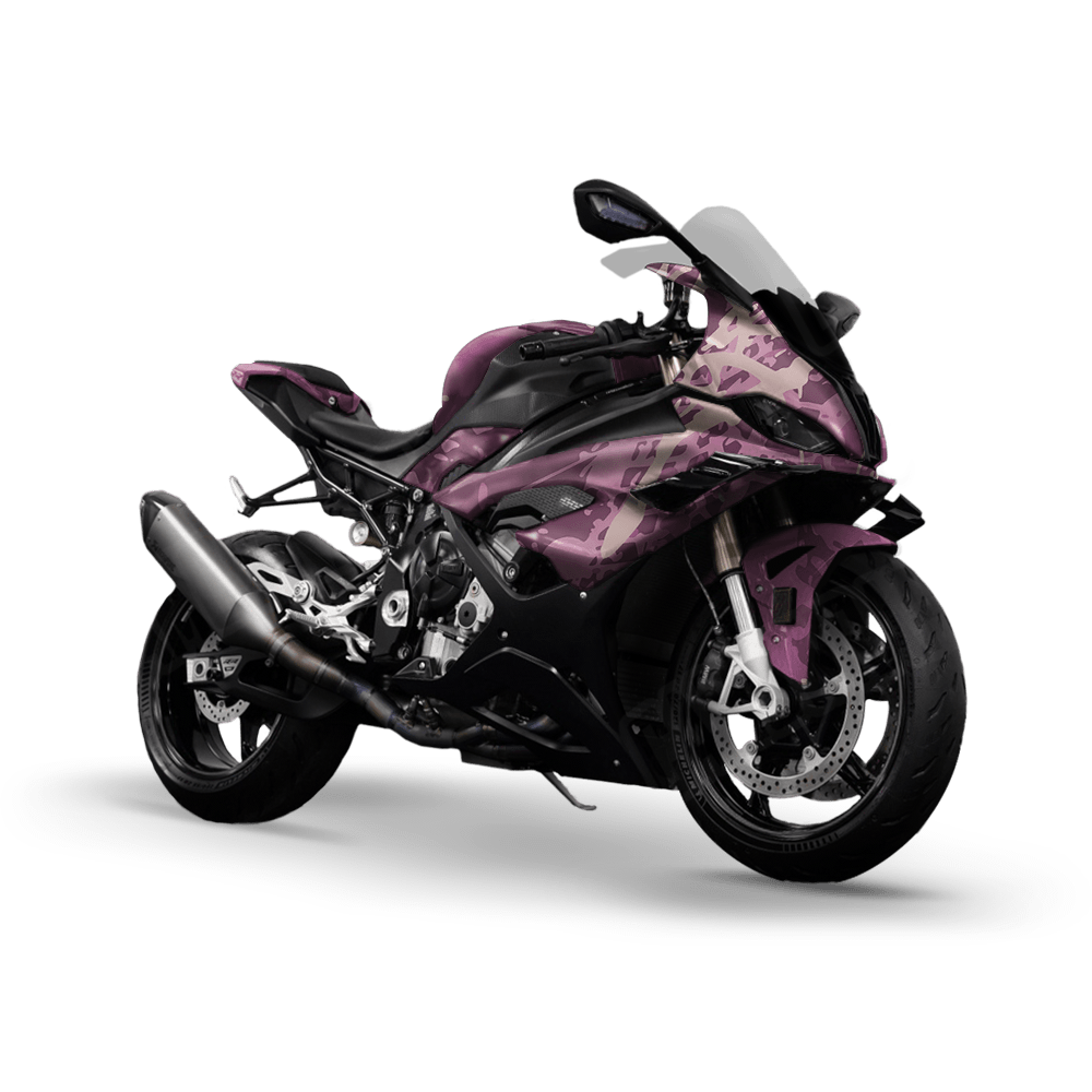 Tire Splatter Floral Camo Sports Bike Vinyl Wrap