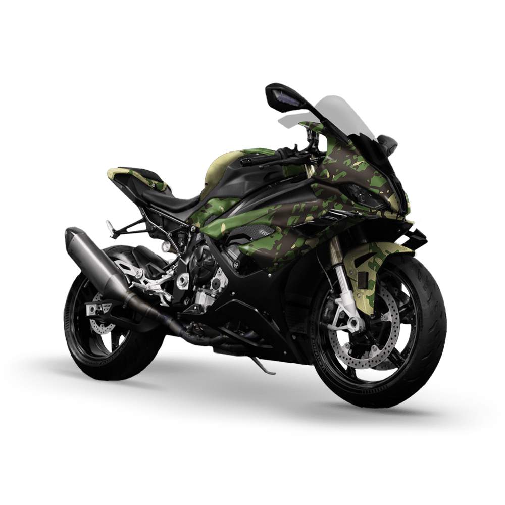 Tire Splatter Jungle Camo Sports Bike Vinyl Wrap