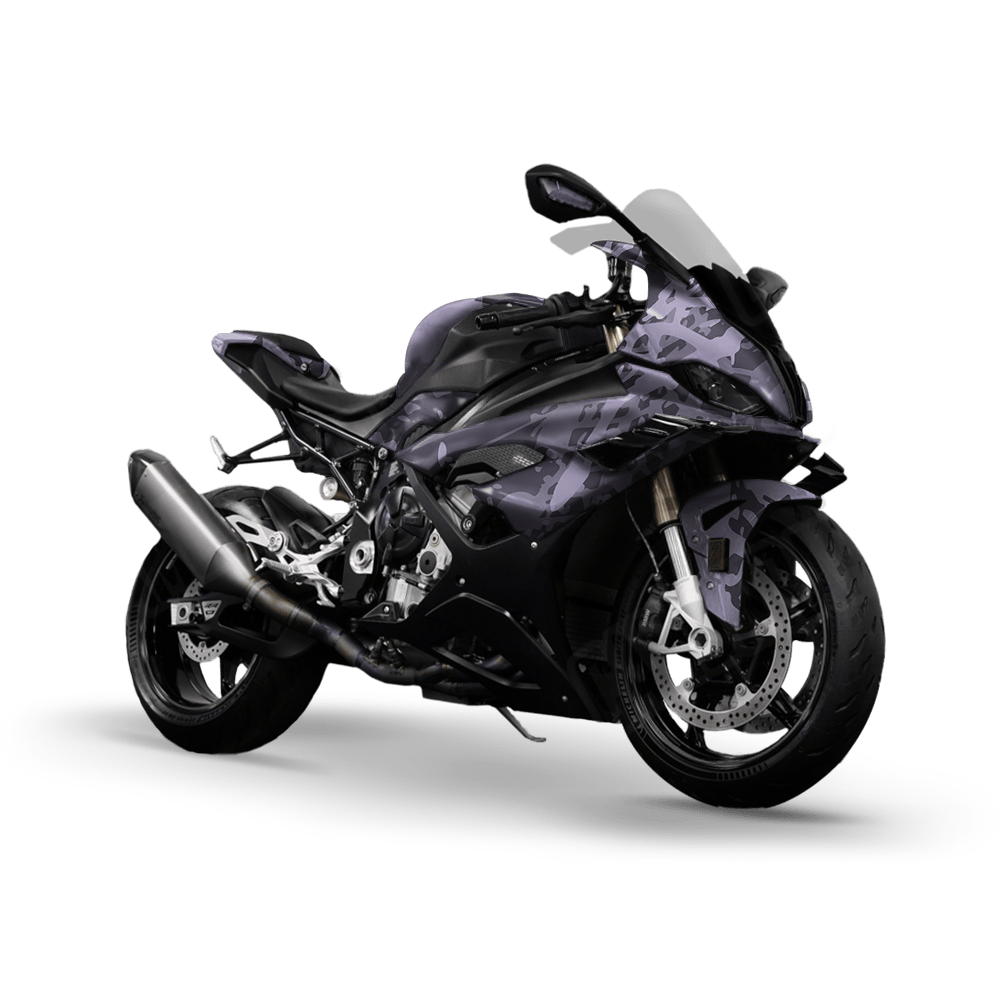 Tire Splatter Lilac Camo Sports Bike Vinyl Wrap