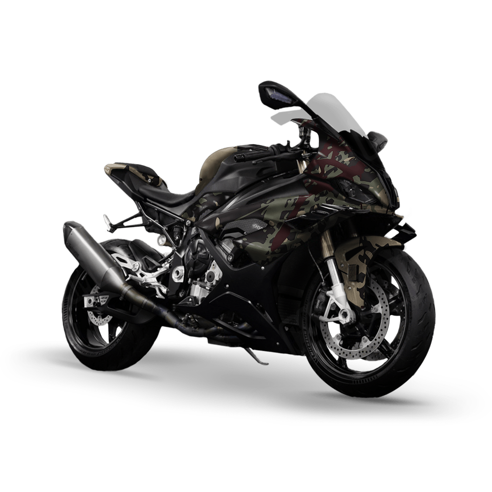Tire Splatter Militant Blood Camo Sports Bike Vinyl Wrap