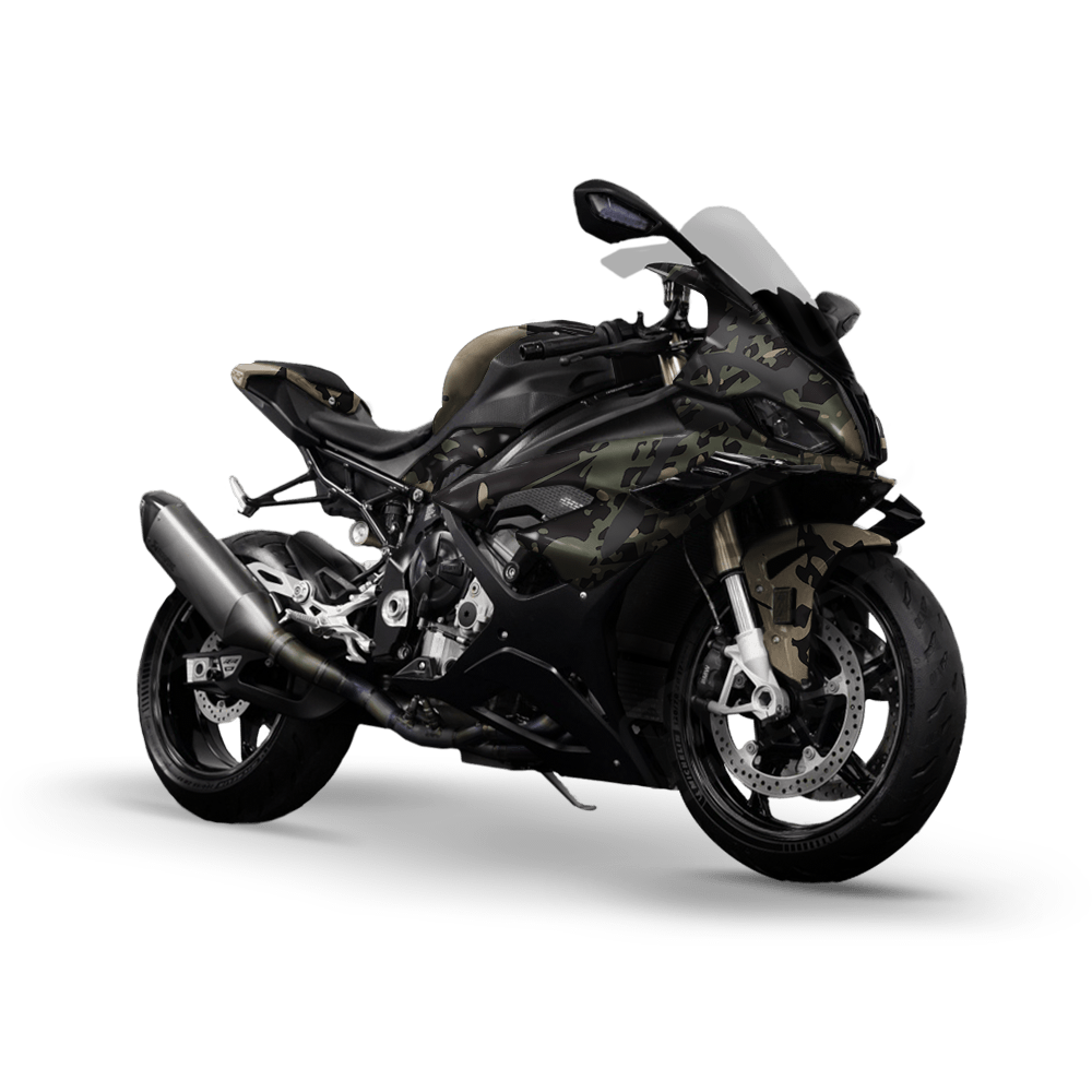 Tire Splatter Militant Charcoal Camo Sports Bike Vinyl Wrap