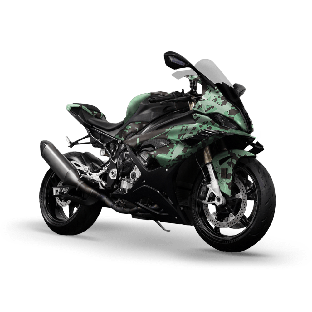Tire Splatter Mint Chocolate Chip Camo Sports Bike Vinyl Wrap