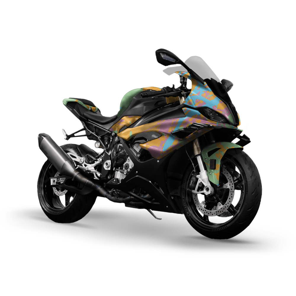 Tire Splatter Sherbert Camo Sports Bike Vinyl Wrap