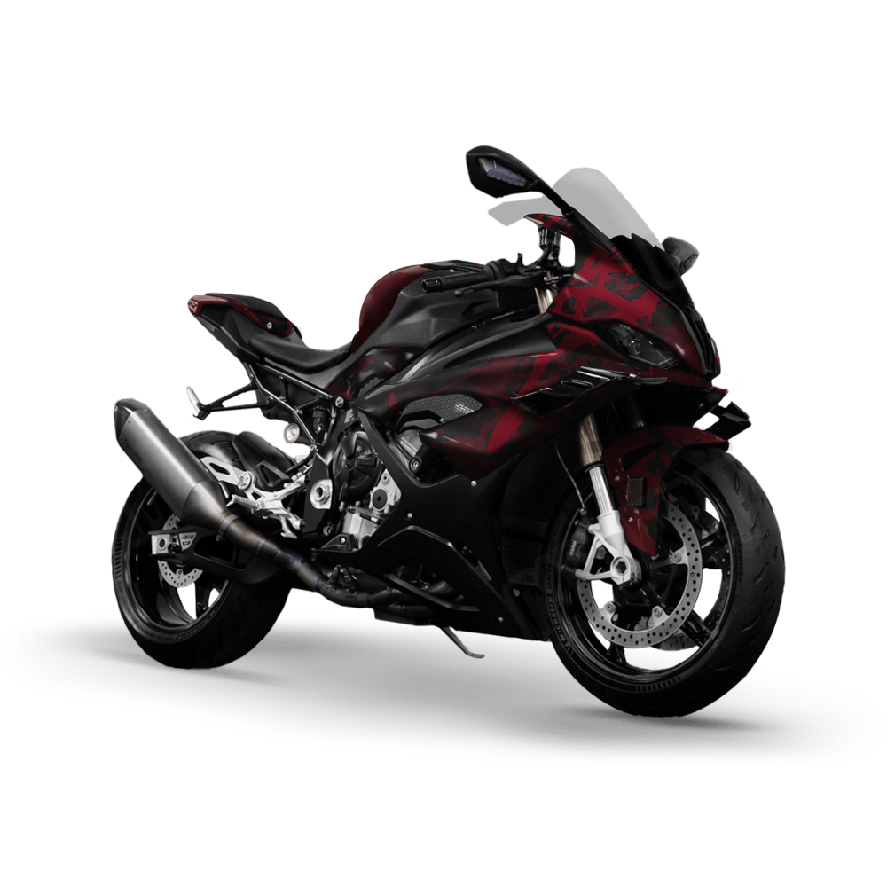 Tire Splatter Vampire Red Camo Sports Bike Vinyl Wrap