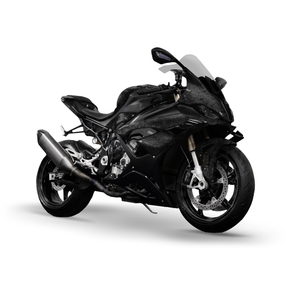 Toadaflage Black Camo Sports Bike Vinyl Wrap