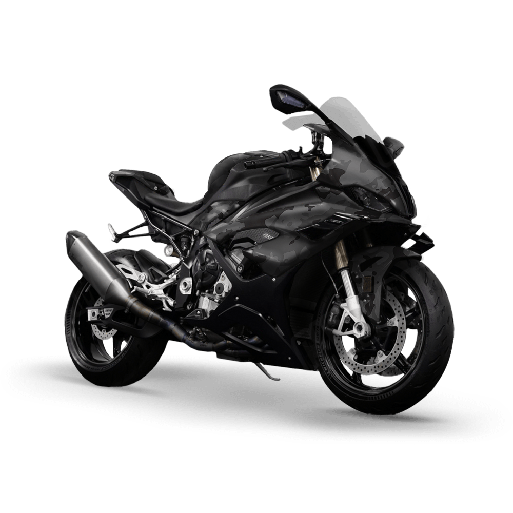 Treetop Elite Black Camo Sports Bike Vinyl Wrap