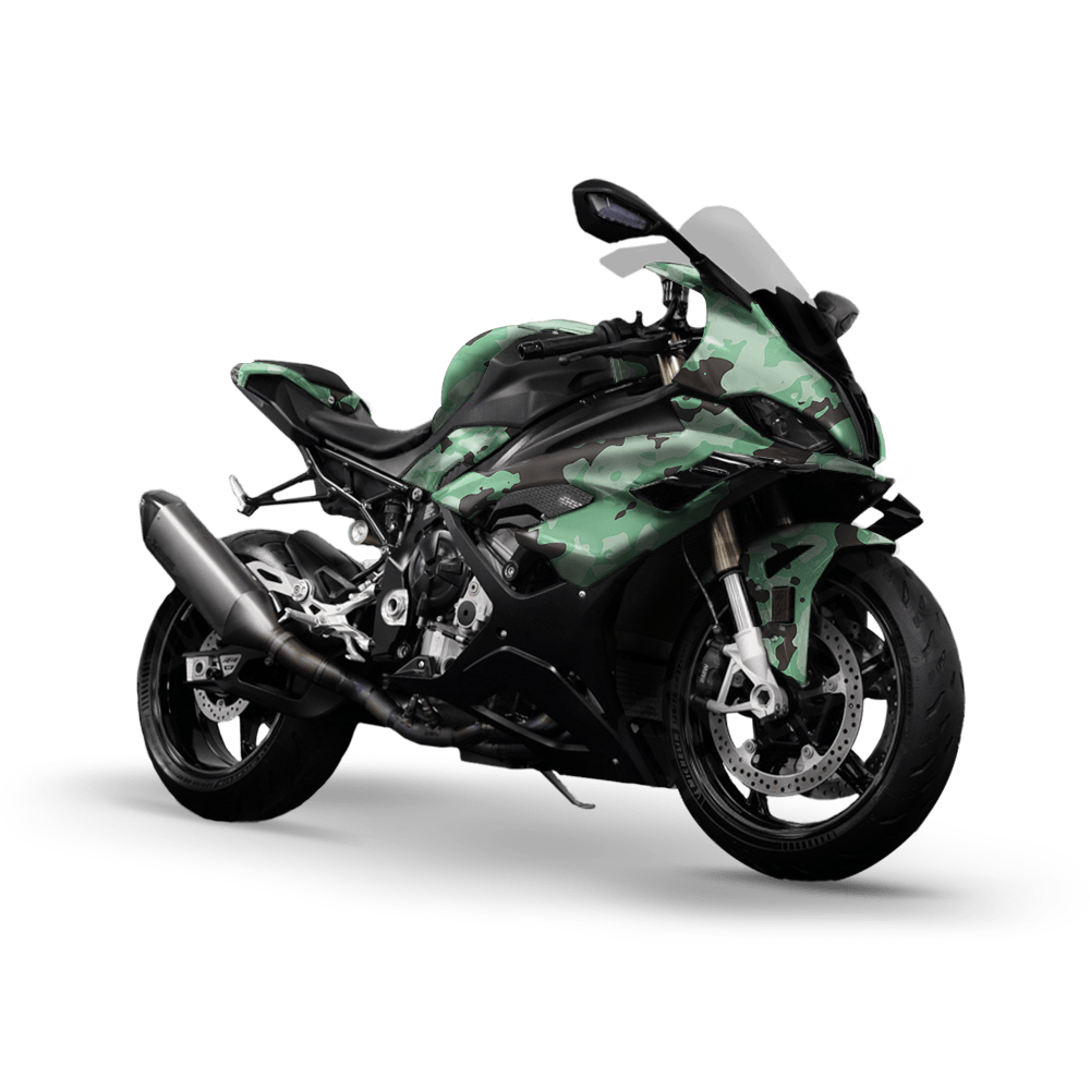 Treetop Mint Chocolate Chip Camo Sports Bike Vinyl Wrap