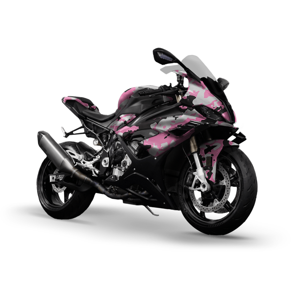 Treetop Pink Tiger Camo Sports Bike Vinyl Wrap