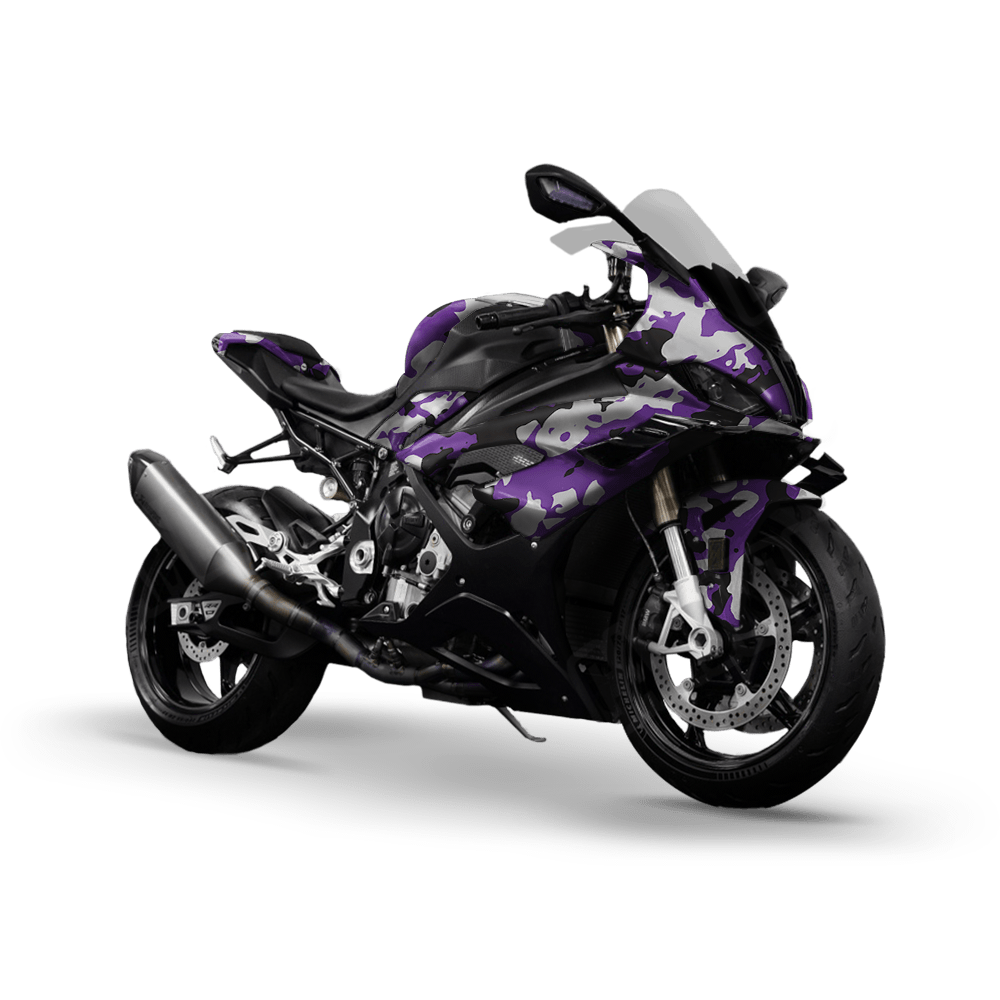 Treetop Purple Tiger Camo Sports Bike Vinyl Wrap