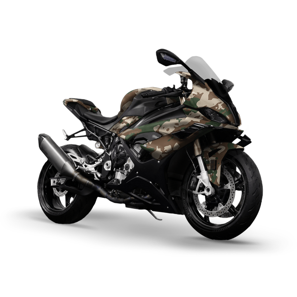 Treetop Woodland Camo Sports Bike Vinyl Wrap
