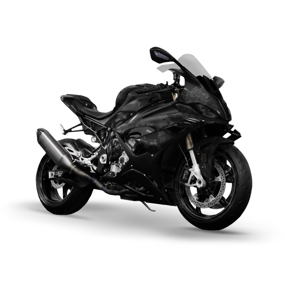 Veil Tac Black Camo Sports Bike Vinyl Wrap